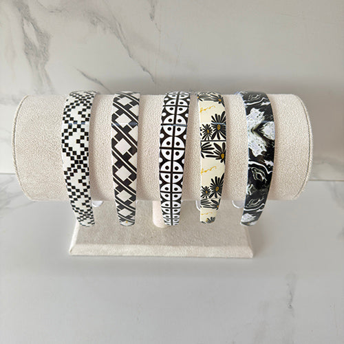 Printed Headband Black & White