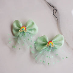 Cute Shimmer Bow Kids Clips