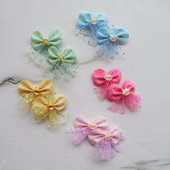 Cute Shimmer Bow Kids Clips