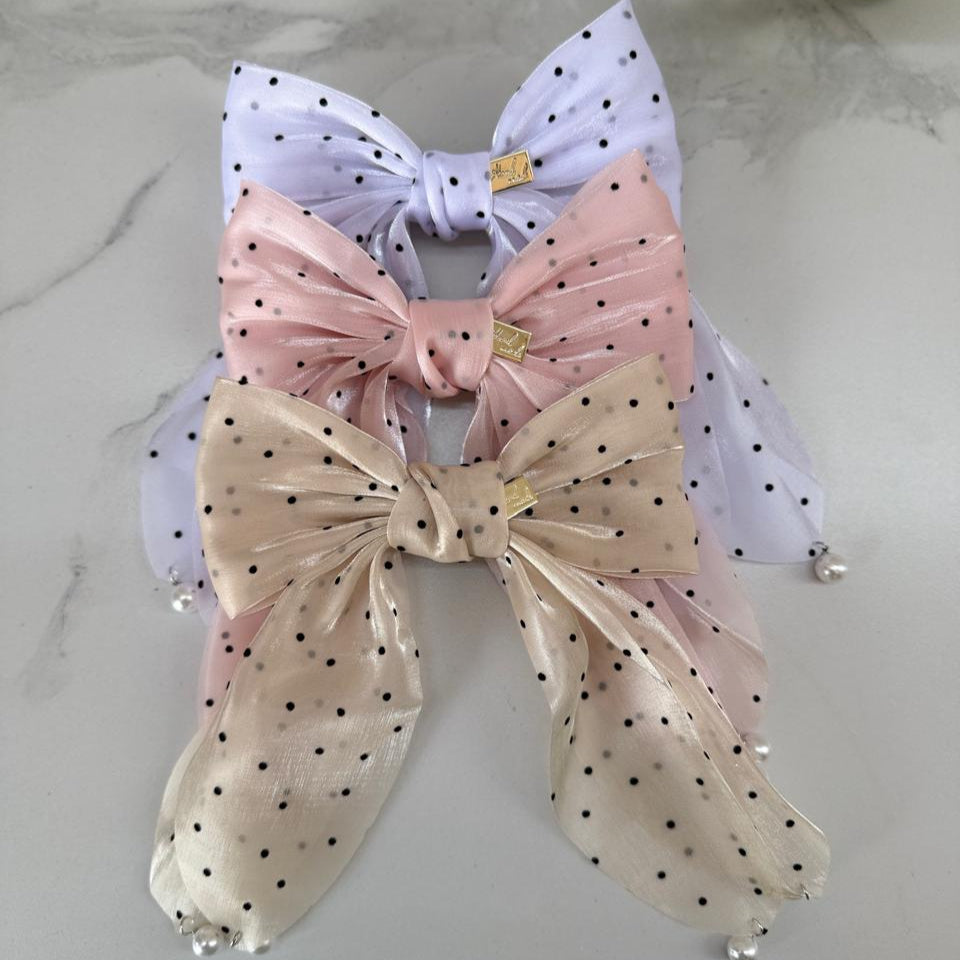 Bow Barrette-Dots