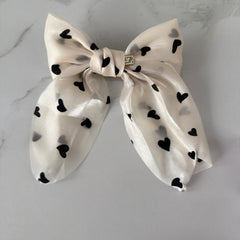 Bow Barrette-Heart