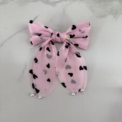 Bow Barrette-Heart