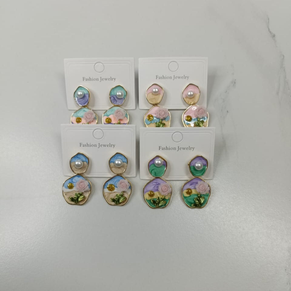 Enamel Earrings
