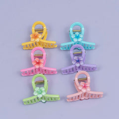 Glossy Floral Omega Hair Claw