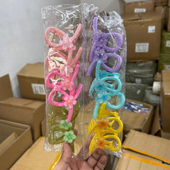 Glossy Floral Omega Hair Claw