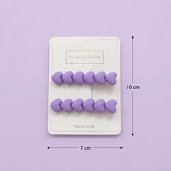 Mini Heart Matt Clips