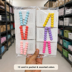 Mini Heart Matt Clips