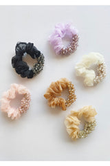 Organza Crystal Scruchies