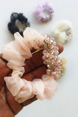 Organza Crystal Scruchies