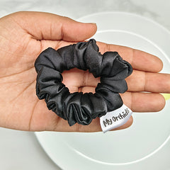 Satin Scrunchies - Black