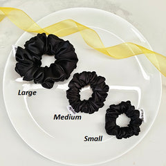 Satin Scrunchies - Black