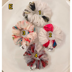 Organza Medium Printed Scrunchies