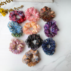 Flower Beads Scrunchies